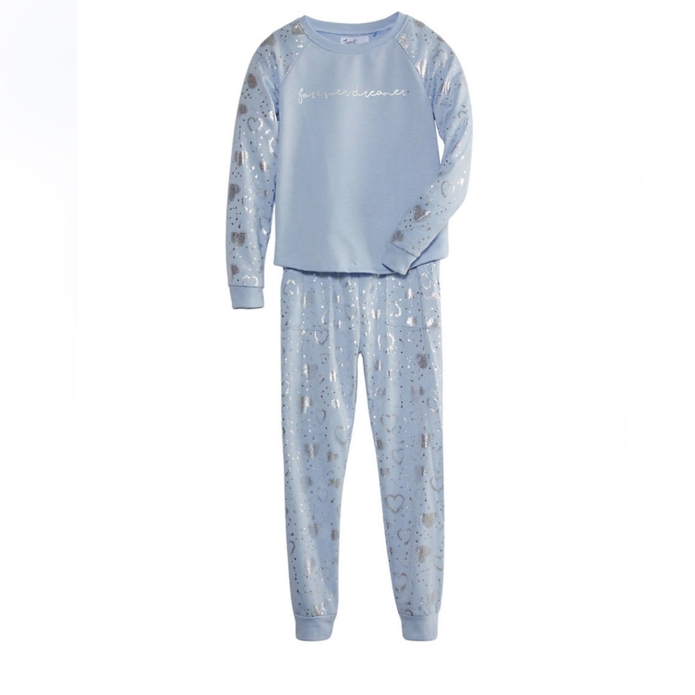 NWT Sweet Dreams Kids Youth Girls 2 Piece Long Sleeve PJ Pajama Set Lilac 12